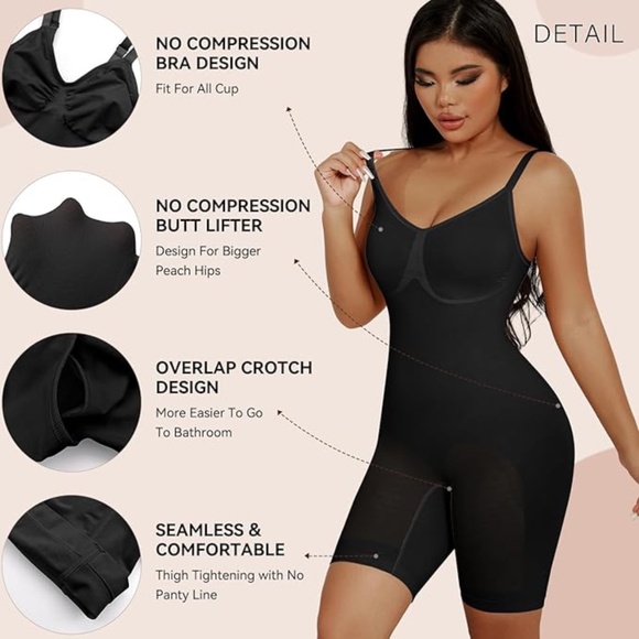 SHEKINI Tummy Control Full Sculpting Bodysuits Shapewear - Picture 2 of 8